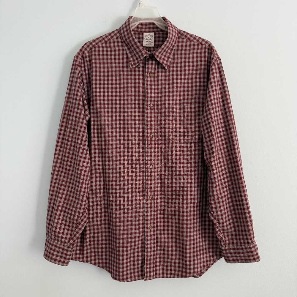 Brooks Brothers Men’s Regent The Original Polo Shirt All Cotton Plaid Size XL